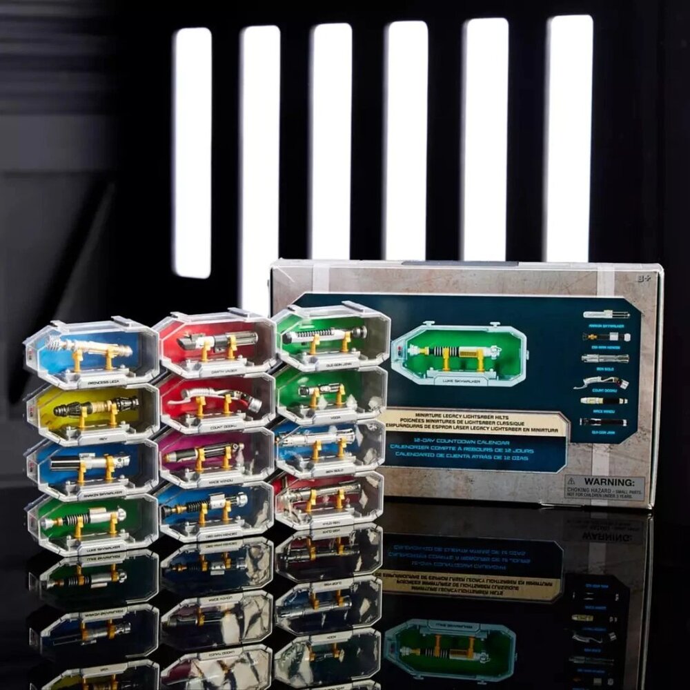 Miniature Legacy LIGHTSABER Hilts Countdown Calendar